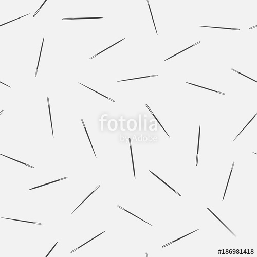 500x500 Sewing Needle Vector Minimal Seamless Pattern Stock Image And
