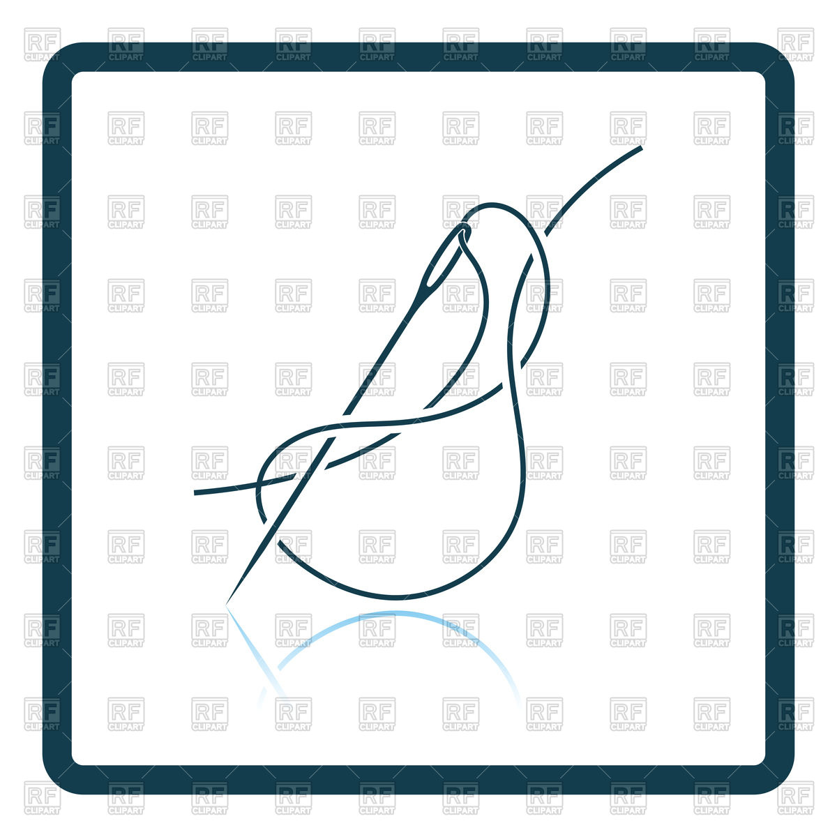 1200x1200 Sewing Needle With Thread Icon Vector Image Vector Artwork Of