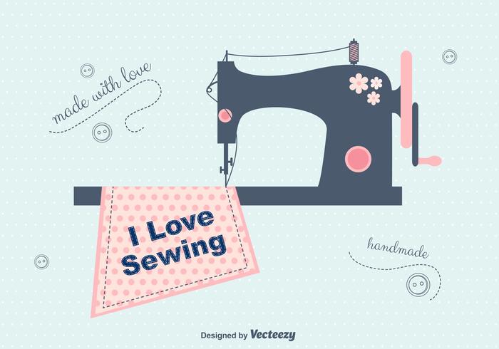 700x490 I Love Sewing Vector Background