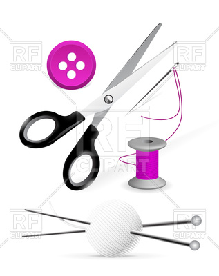 317x400 Items For Knitting And Sewing Vector Image Vector Artwork Of