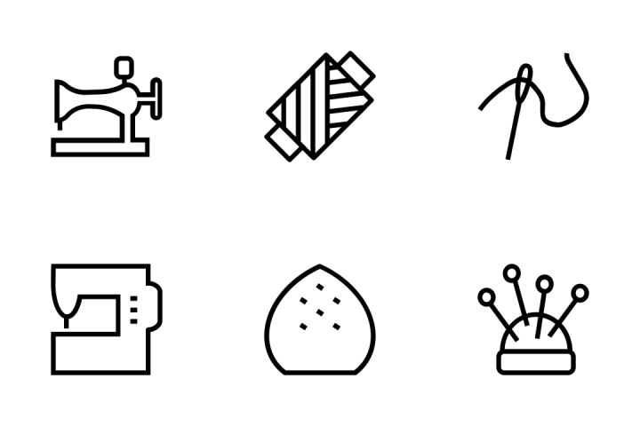 720x480 Premium Sewing Vector Icons Icon Pack Download In Svg, Png, Eps