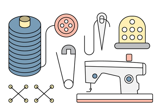 632x443 Linear Sewing Icons And Tools Free Vector Download 429687 Cannypic