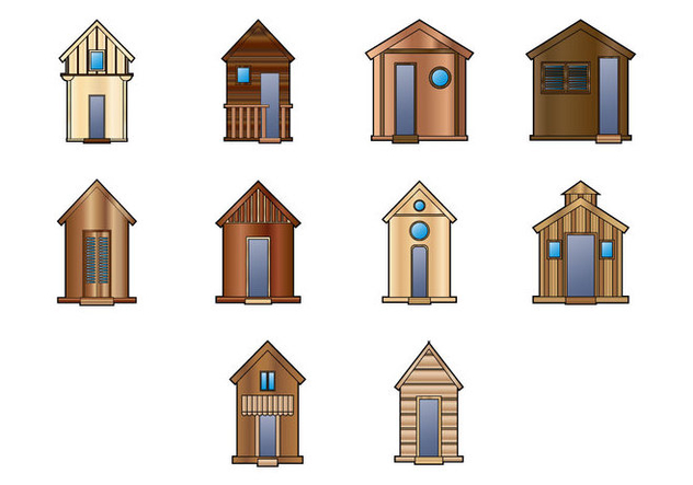 632x443 Wooden Shack Vector Free Vector Download 368415 Cannypic