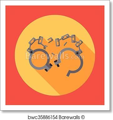 362x382 Art Print Of Shackles Broke Vector Fla Barewalls Posters