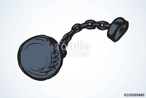 500x337 Shackles. Vector Drawing Stock Image And Royalty Free Vector