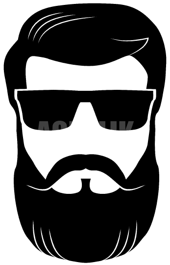 347x540 Beard Man With Shades Vector