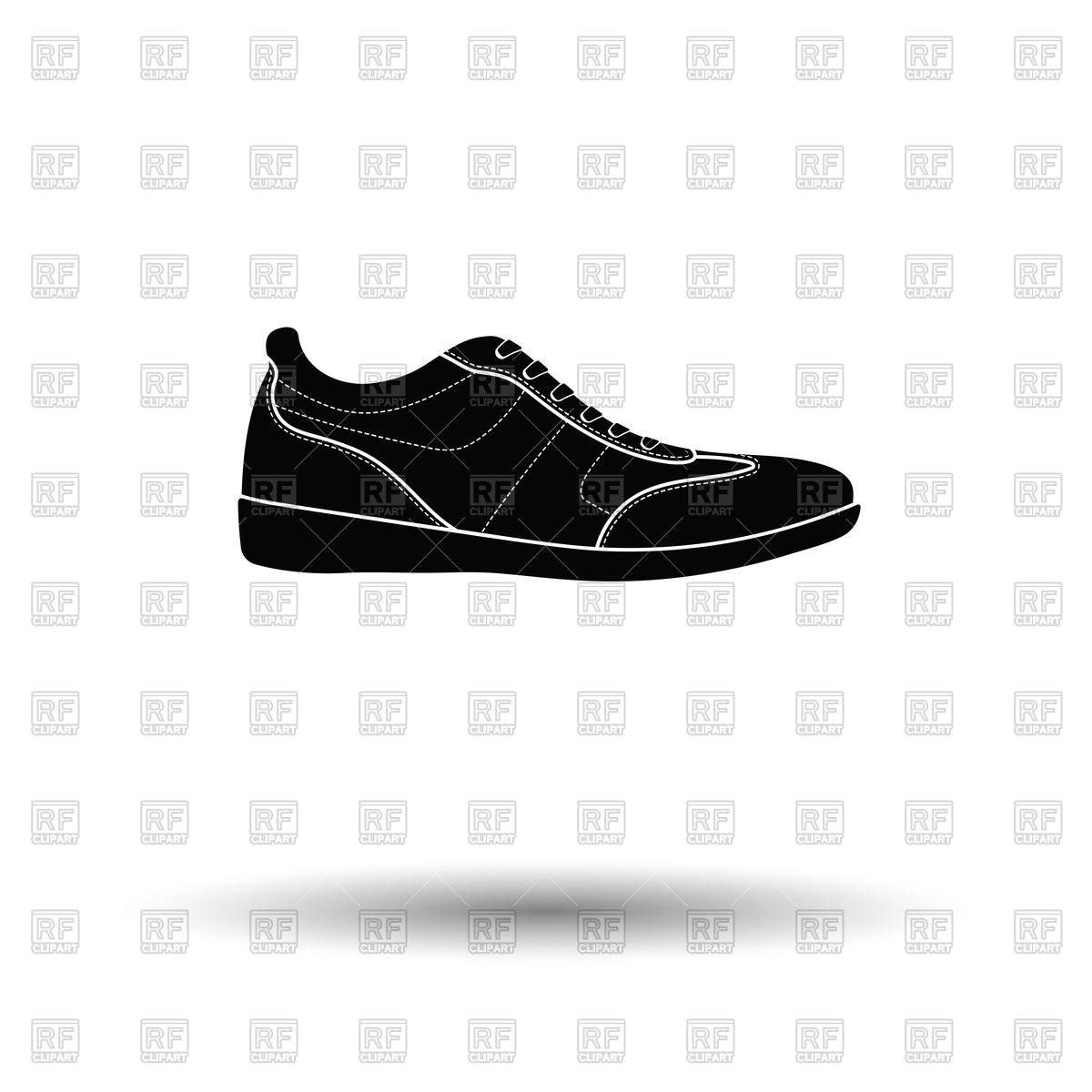 1200x1200 Man Casual Shoe Icon On White Background With Shadow Vector Image