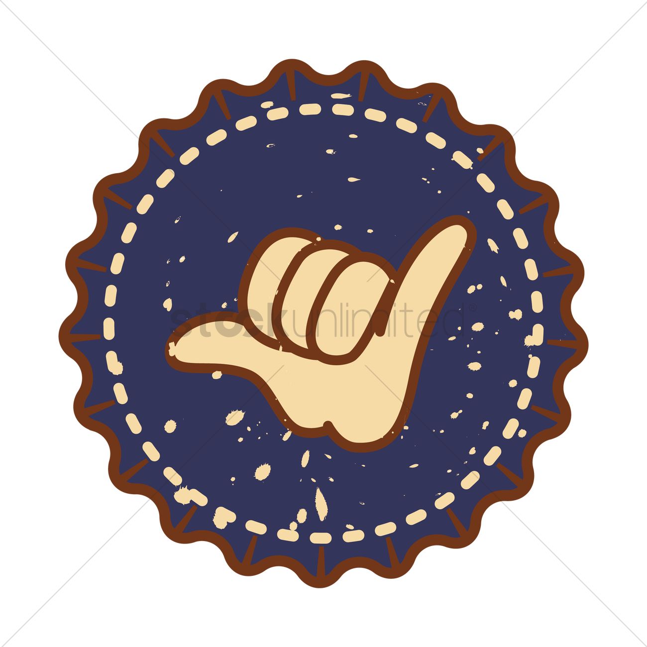 1300x1300 Shaka Symbol Vector Image