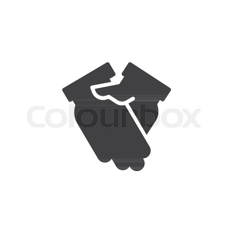 800x800 Hand Shake Vector Icon. Filled Flat Sign For Mobile Concept And