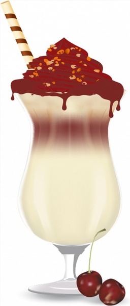 256x600 Milk Shake Free Vector In Adobe Illustrator Ai ( .ai
