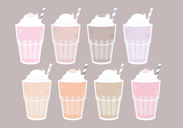 700x490 Vector Milkshake Glasses