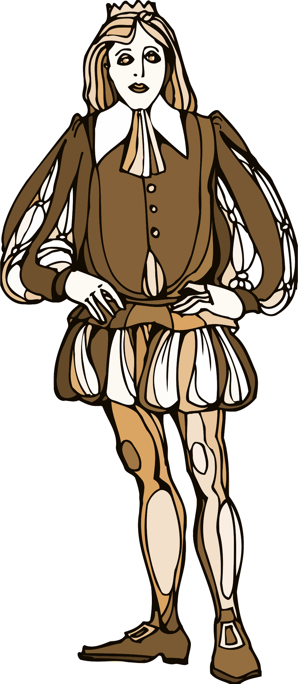 1046x2400 Shakespeare Prince Character Vector Clipart Image