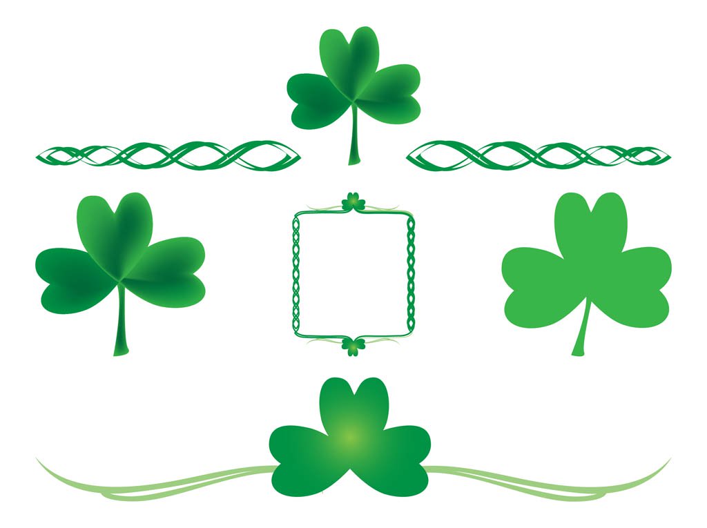 1024x765 Shamrock Designs Set Vector Art Amp Graphics