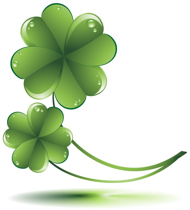 634x700 Quadrifoglio Clover Shamrock Vector Wall Mural We Live