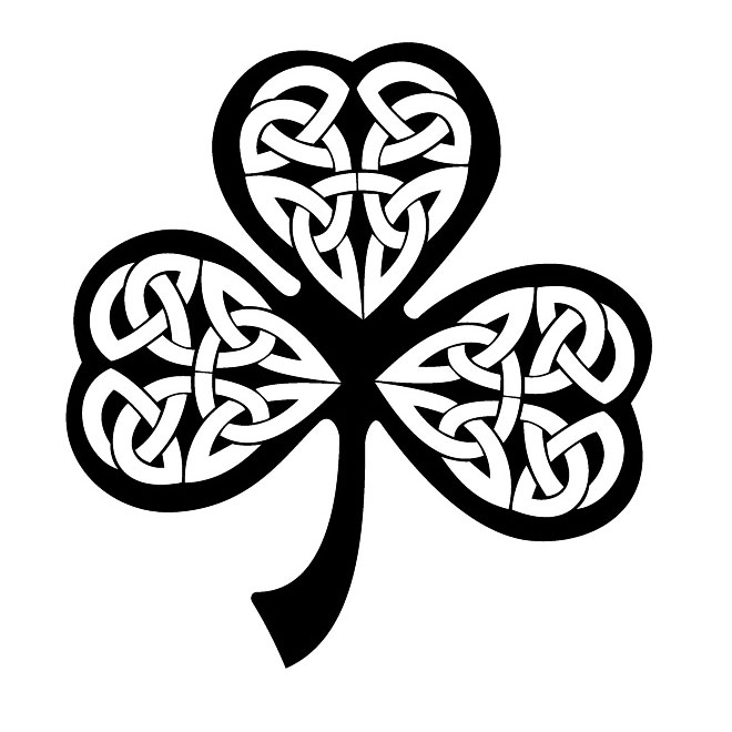 660x660 Shamrock Black White Vector