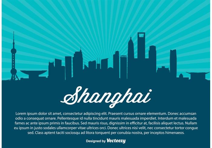 700x490 Shanghai Skyline Illustration