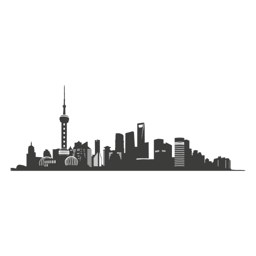 512x512 Shanghai Skyline Silhouette