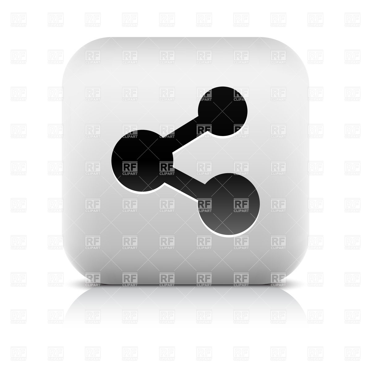 1200x1200 Push Button With Share Symbol Vector Image Vector Artwork Of