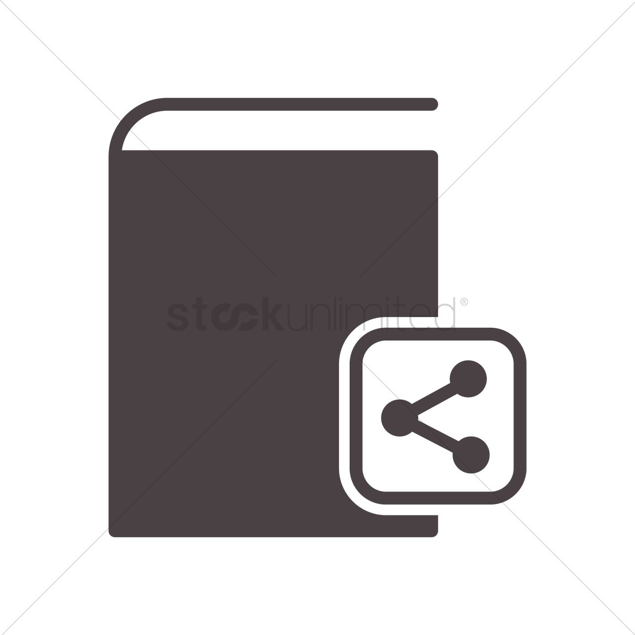1300x1300 Book With Share Icon Vector Image
