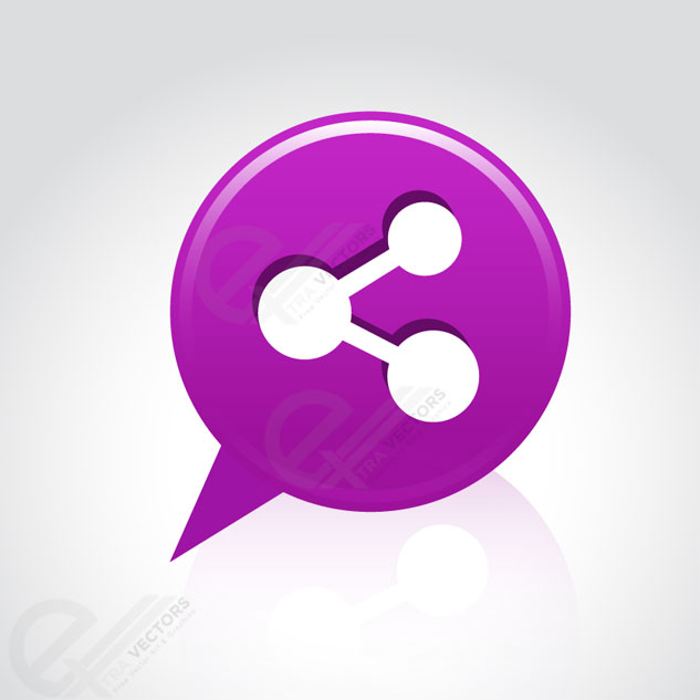 633x633 Free Vector Pink Color Share Icon Free