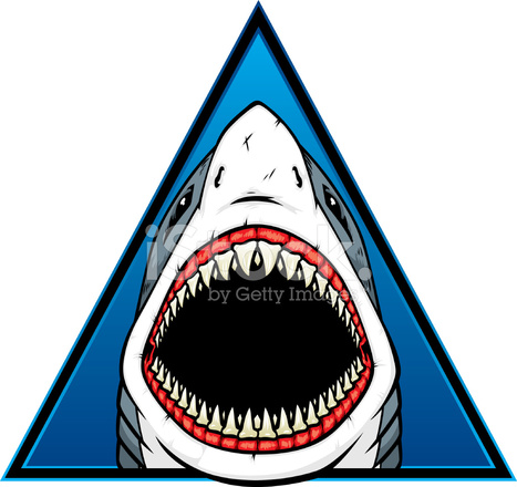 467x440 Shark Triangle Stock Vector
