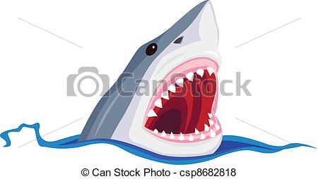 450x254 Vector Illustration Of Angry Shark.