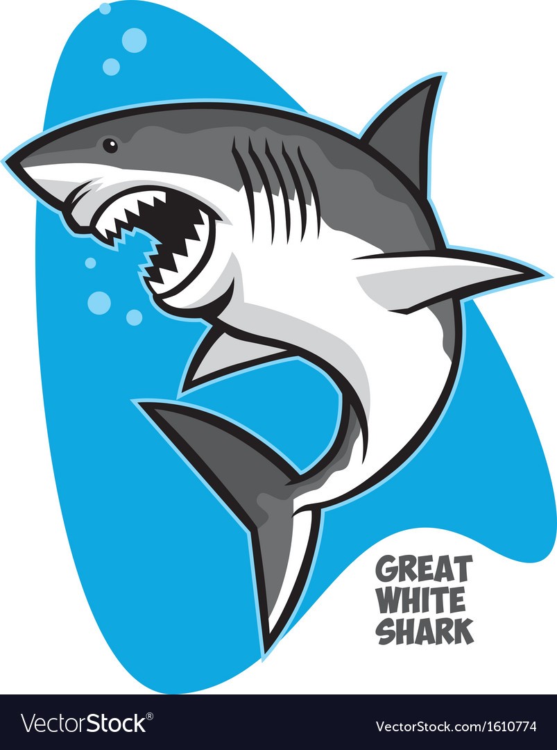803x1080 Great White Shark Vector 1610774 Cartoon 0