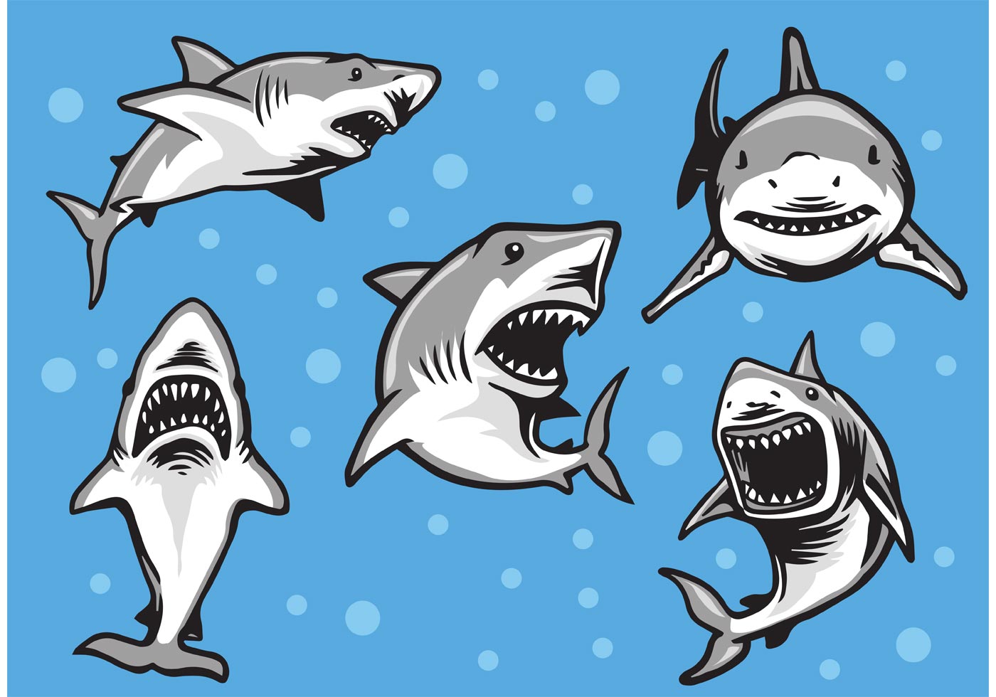 1400x980 Shark Free Vector Art