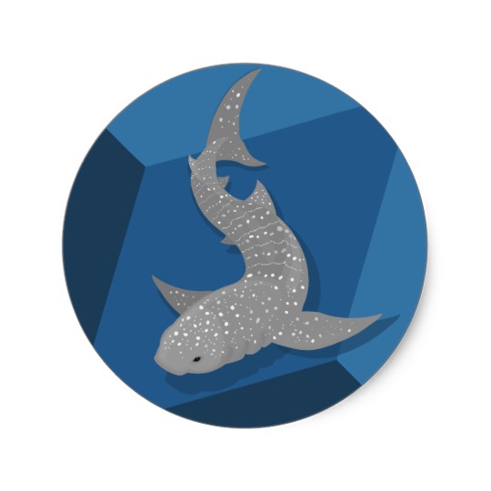 540x540 Geometric Whale Shark Vector Art Stickers