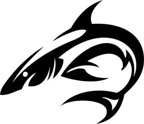 500x430 Beautiful Shark Tattoo Vector Art