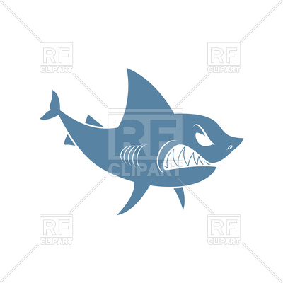 400x400 Shark Isolated On Blue Vector Image Vector Artwork Of Plants And