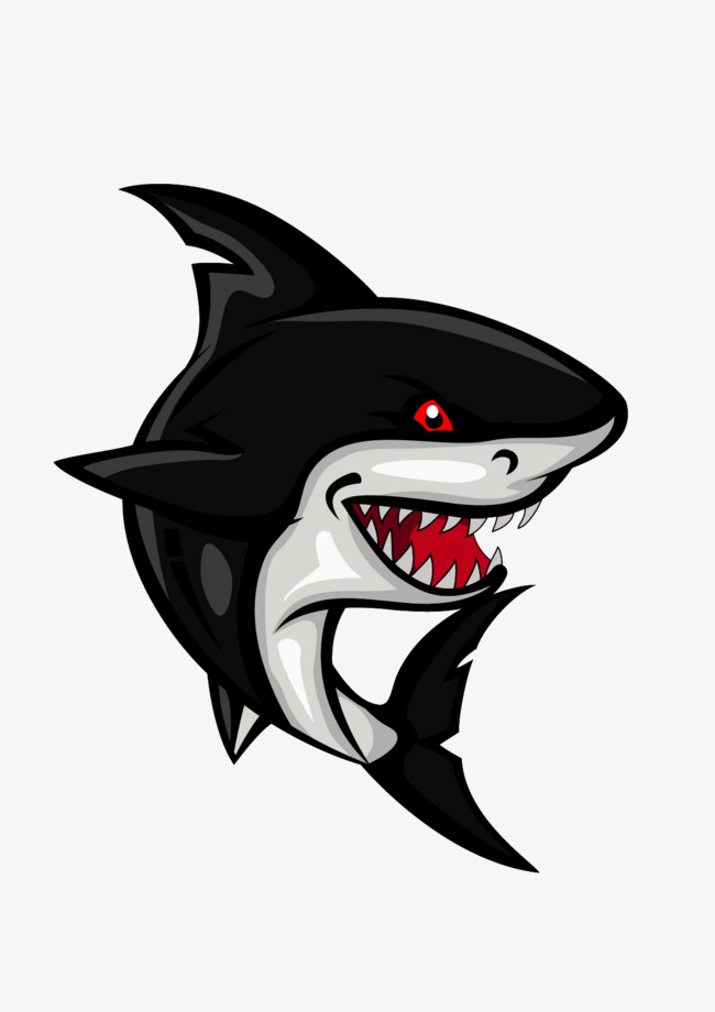 650x920 Shark Vector, Black Shark Cartoon, Animal, Hand Painted Png And