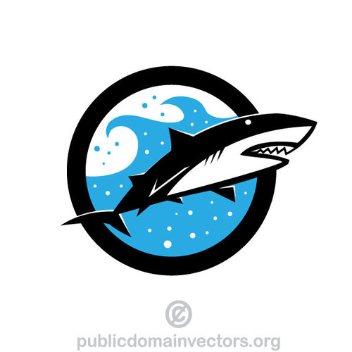 500x500 Shark Vector Clip Art Image Public Domain Vectors