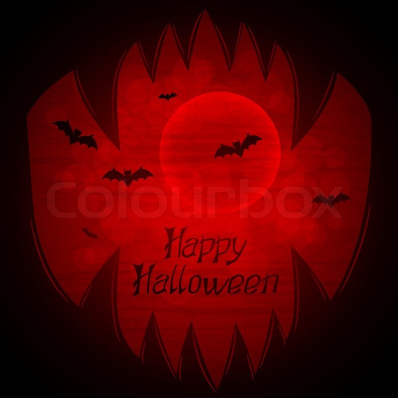800x800 Halloween Vector Horor Background With Sharp Teeth Stock Vector
