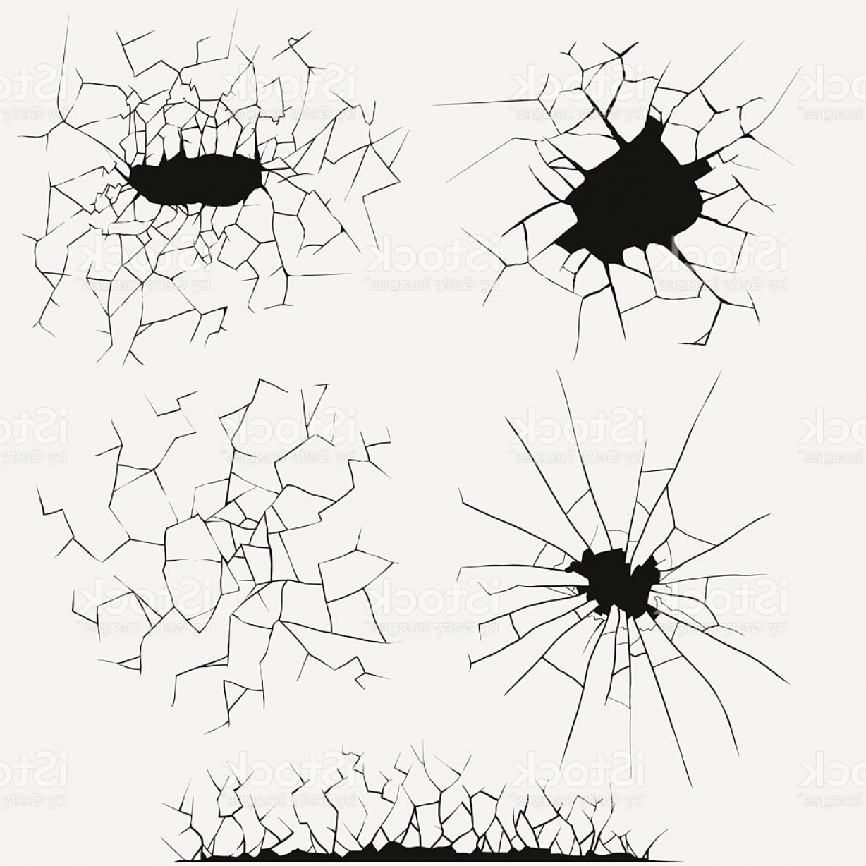 1228x1228 Cracks Set Broken Glass Vector Gm Sohadacouri
