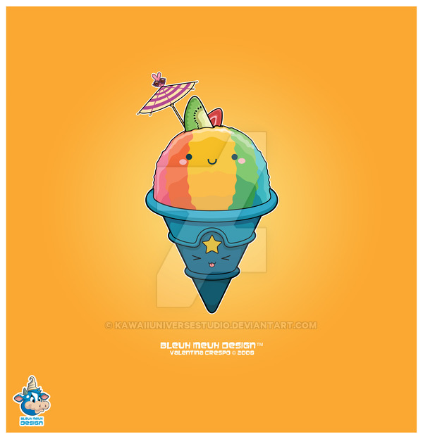 600x624 Kawaii Rainbow Shaved Ice By Kawaiiuniversestudio