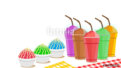 500x282 Set Of Smoothie And Shaved Ice Menu On Transparent Background