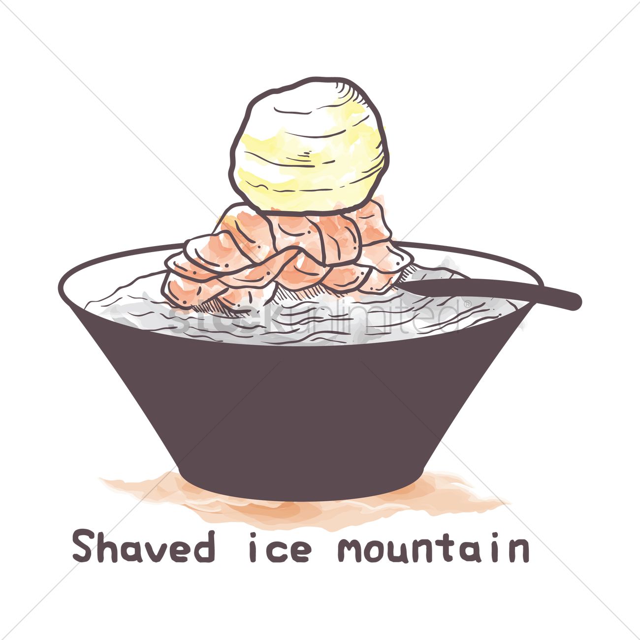 1300x1300 Shaved Ice Mountain Vector Image