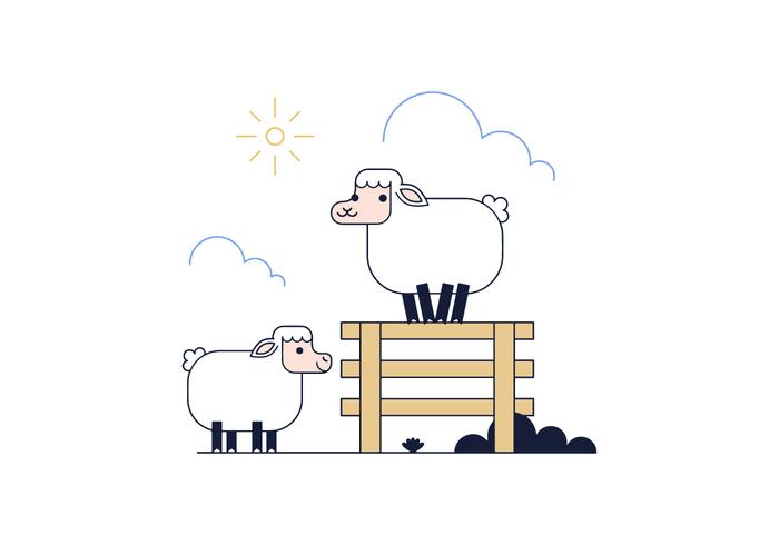 700x490 Free Sheep Vector