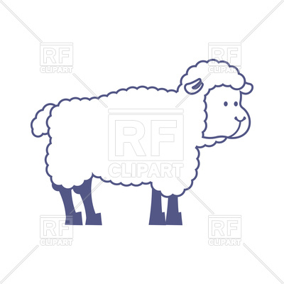 400x400 Sheep Isolated Animal On White Background Vector Image Vector
