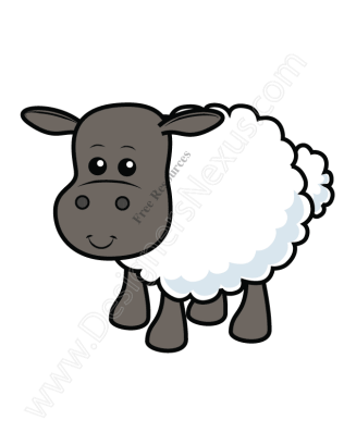 316x409 V9 Cute Sheep Vector Graphic Lamb Clip Art