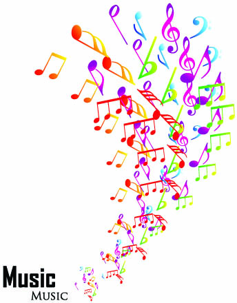 344x440 Elements Of Sheet Music And Music Design Vector Free Vector In
