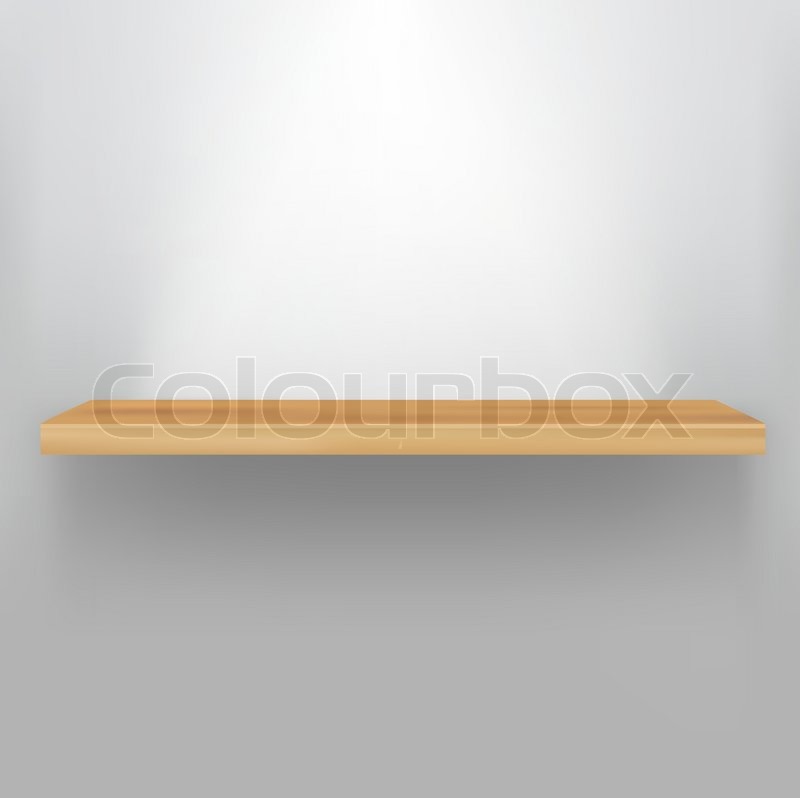 800x798 Empty Wood Shelf, Vector Illustration Stock Vector Colourbox