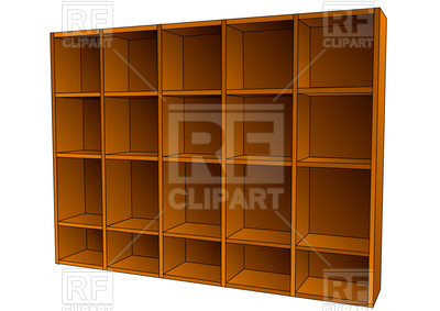 400x283 Empty Book Shelf Vector Image Vector Artwork Of Objects Arkela