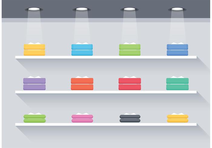 700x490 Free Flat 3d Shelves Vector