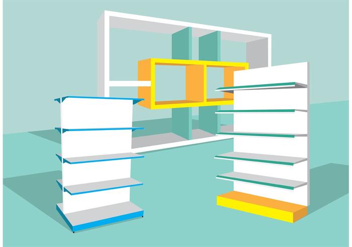 700x490 3d Shelves Vector