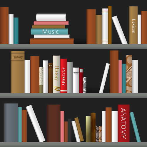 500x500 Creative Book Shelf Vector Design 06 Free Download