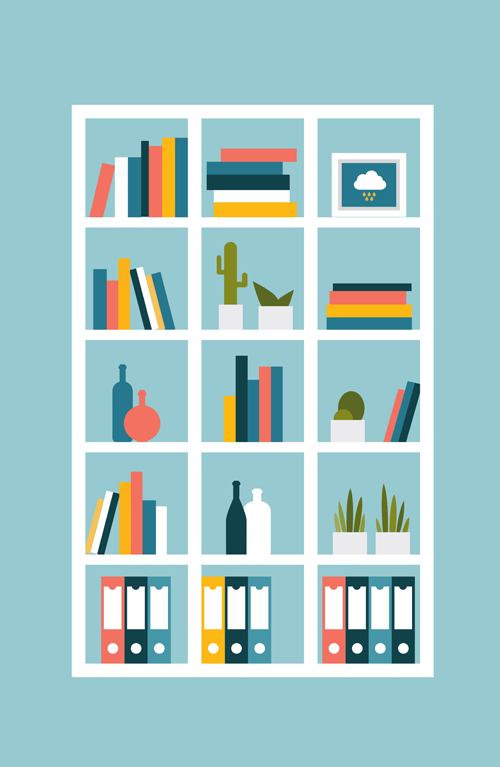 500x767 Creative Book Shelf Vector Design 10 Free Download