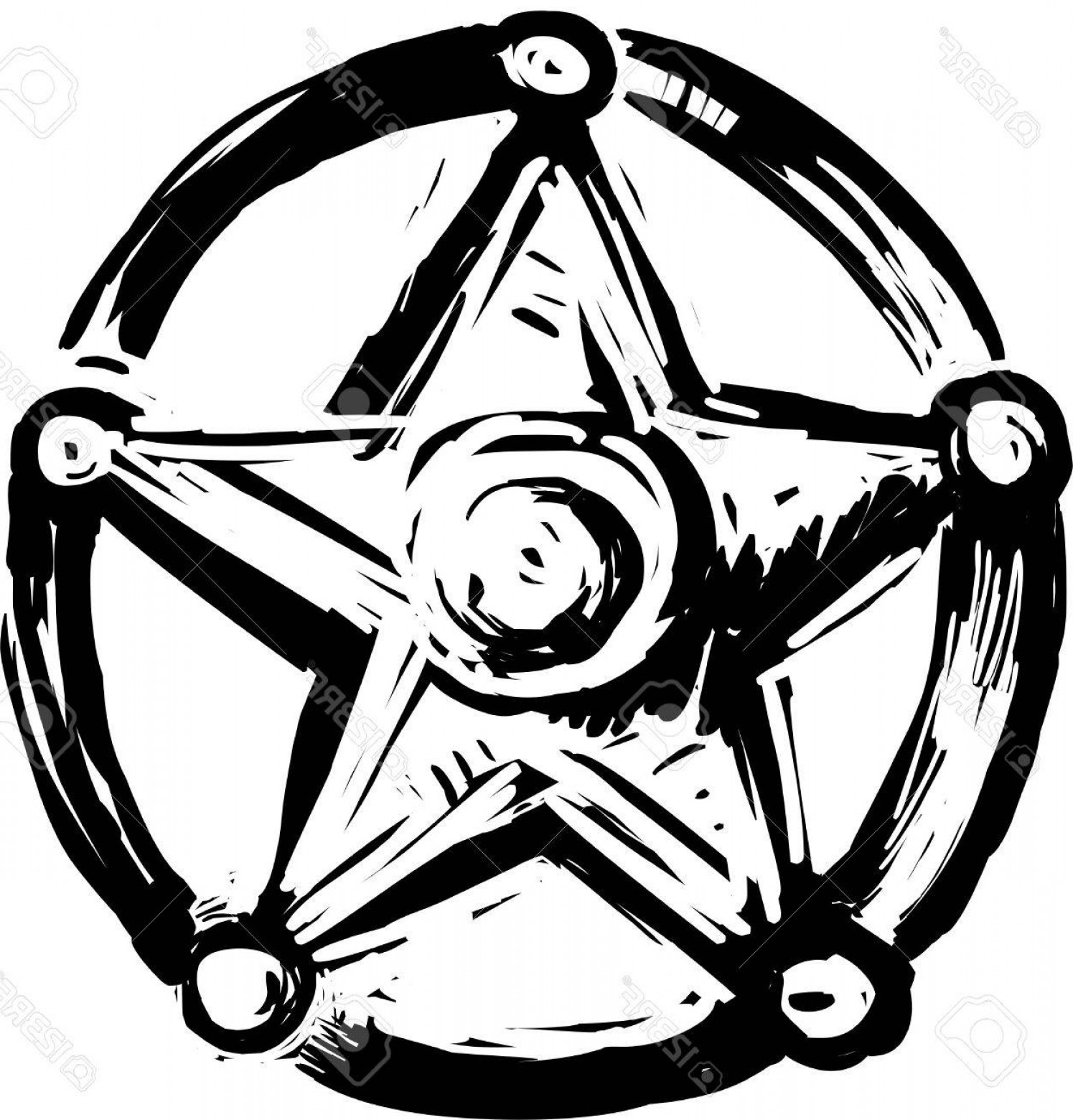 1495x1560 Photostock Vector Sheriff Badge Star Vector Illustration Black And