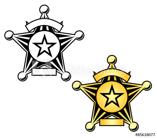 500x440 Sheriff Badge Vector Illustration